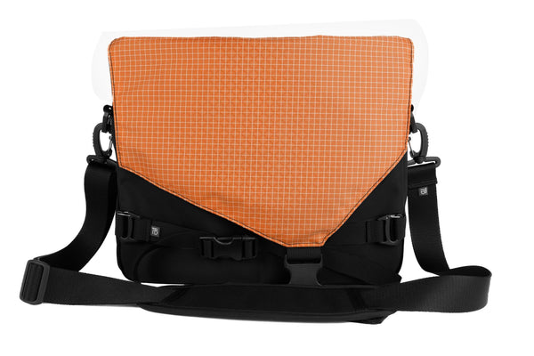 The Maker's Bag in Black Ballistic with a Zest Halcyon lining.